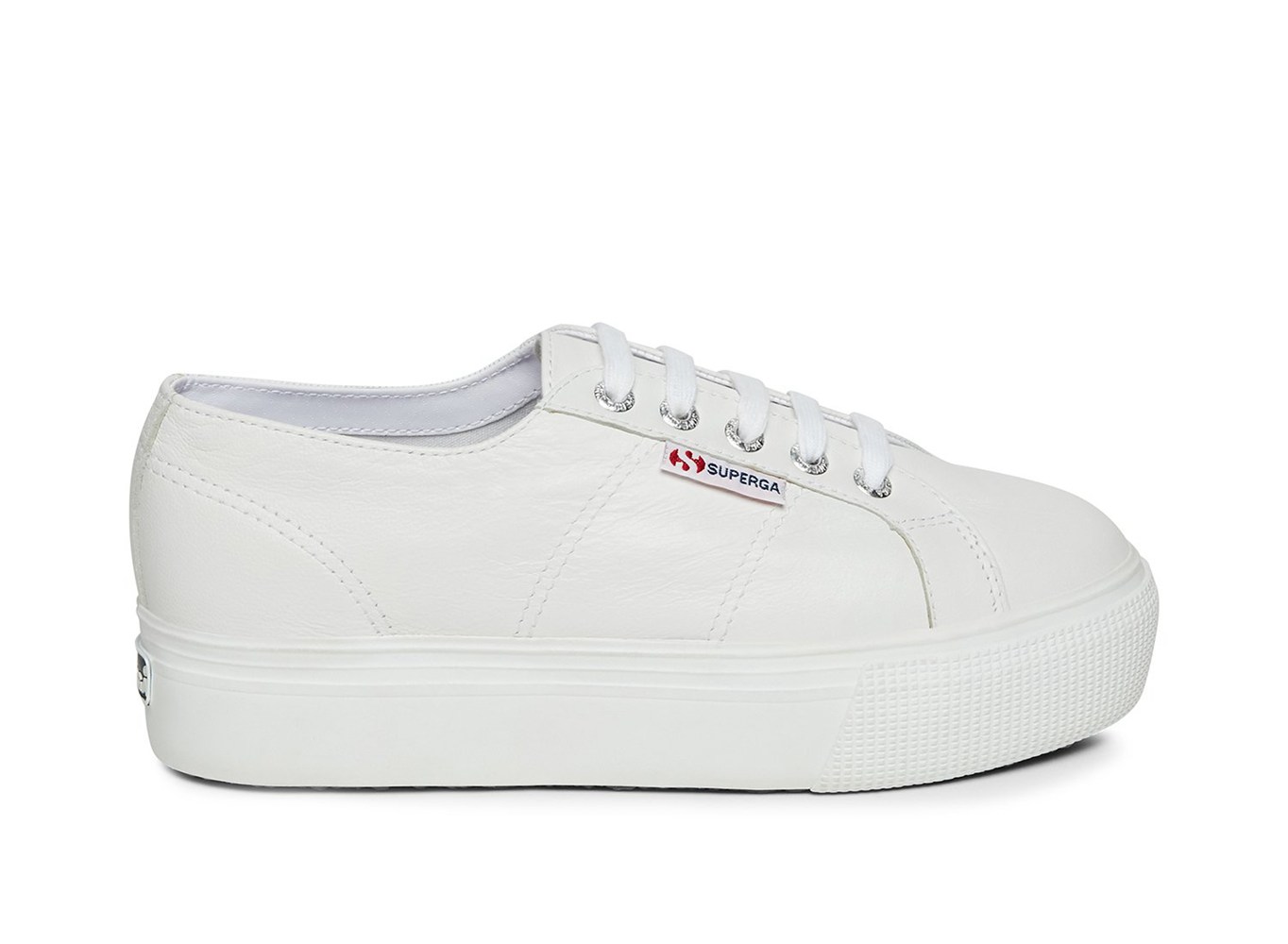 Alpargata Superga Mujer Blancas - 2790 Nappa Cuero - 014326NRS